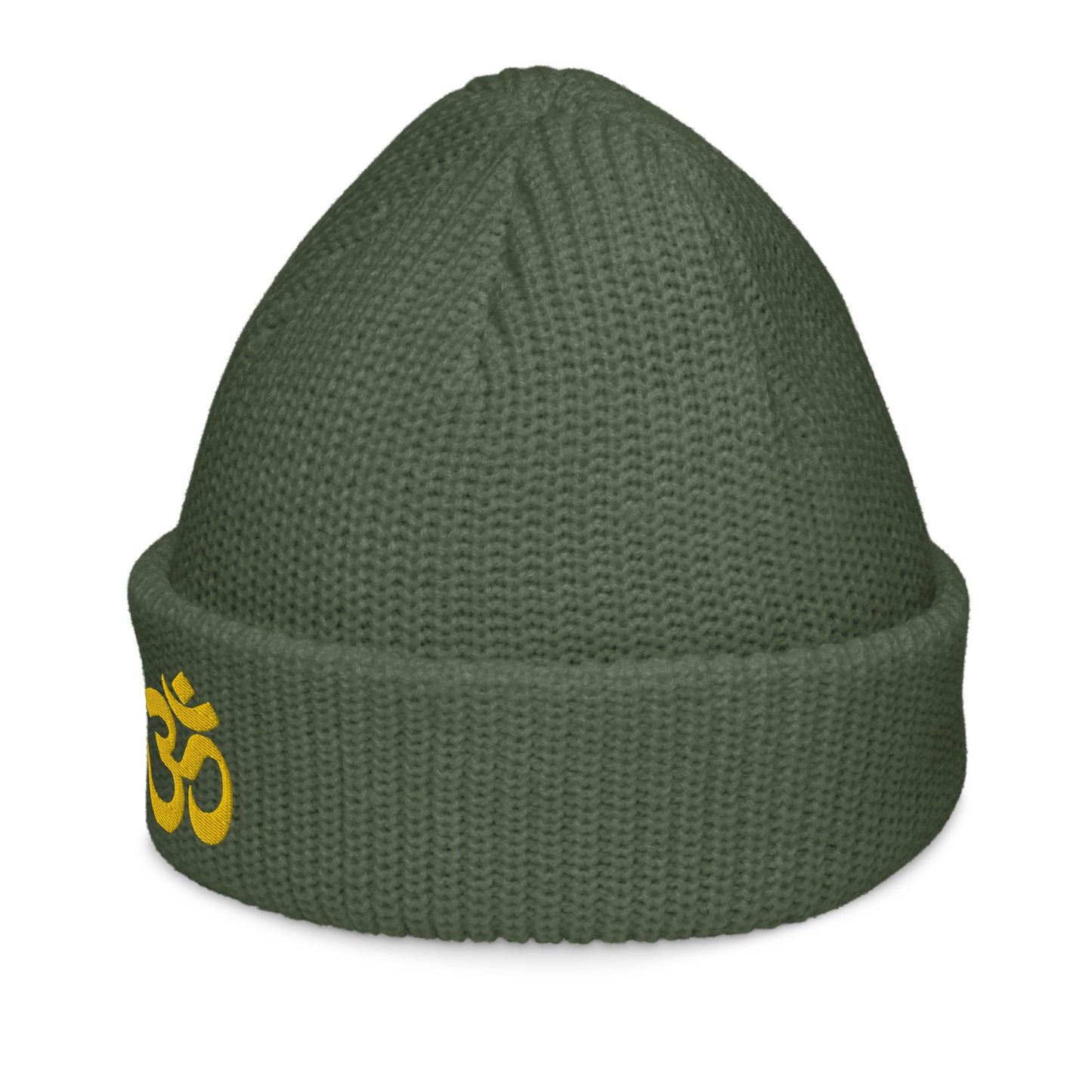 Om in Gold Fisherman Beanie