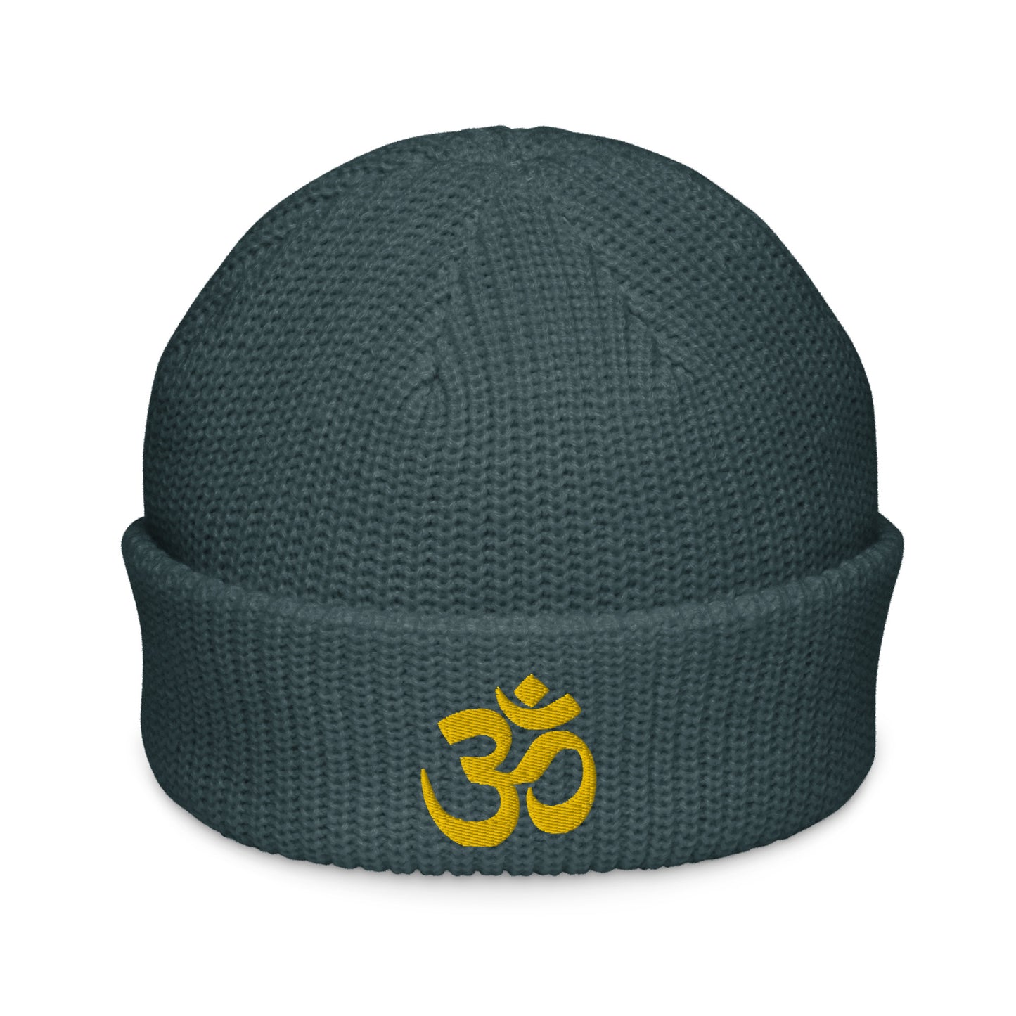 Om in Gold Fisherman Beanie