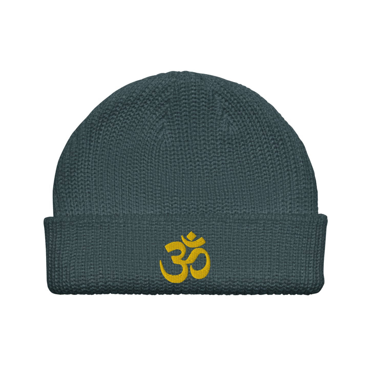 Om in Gold Fisherman Beanie