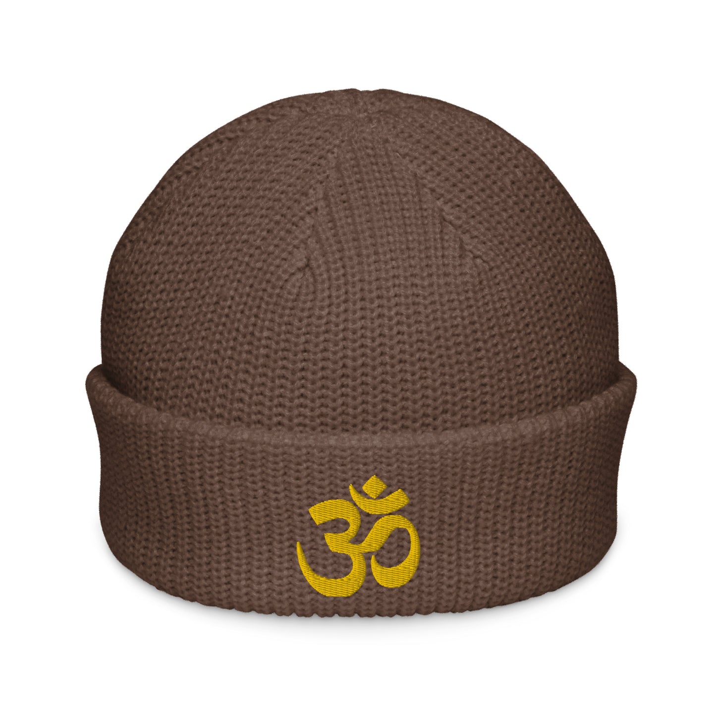 Om in Gold Fisherman Beanie